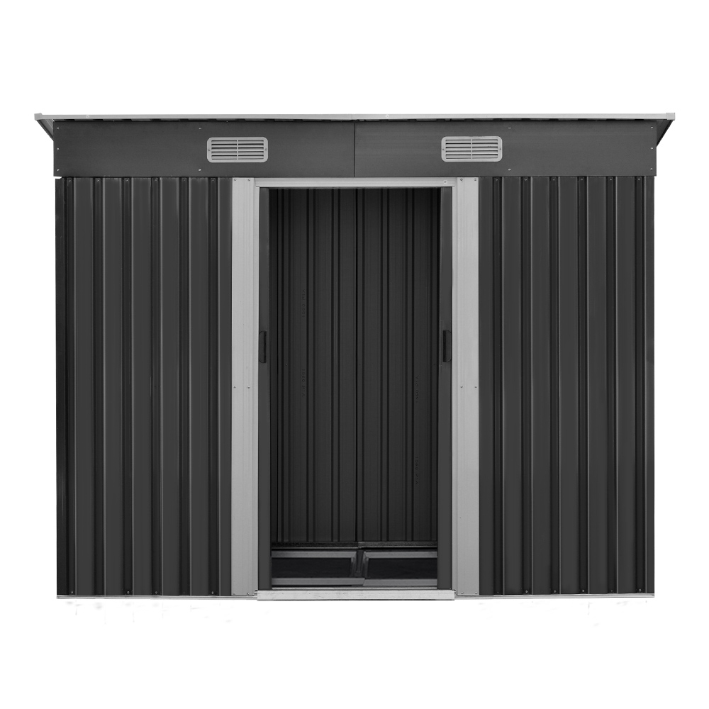Giantz Garden Shed 2.38x1.31M w/Metal Base Sheds Outdoor Storage Tool Workshop Sliding Door - Image 3