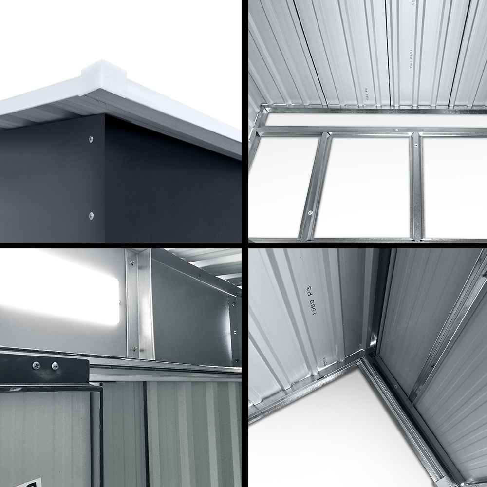 Giantz Garden Shed 2.38x1.31M w/Metal Base Sheds Outdoor Storage Tool Workshop Sliding Door - Image 6