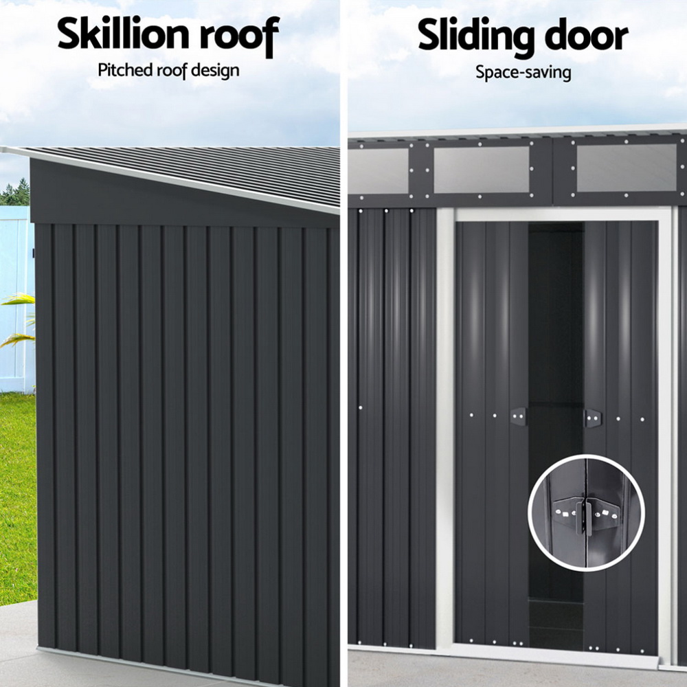 Giantz Garden Shed 2.38x1.99M Outdoor Storage Tool Workshop House Shelter - Image 5