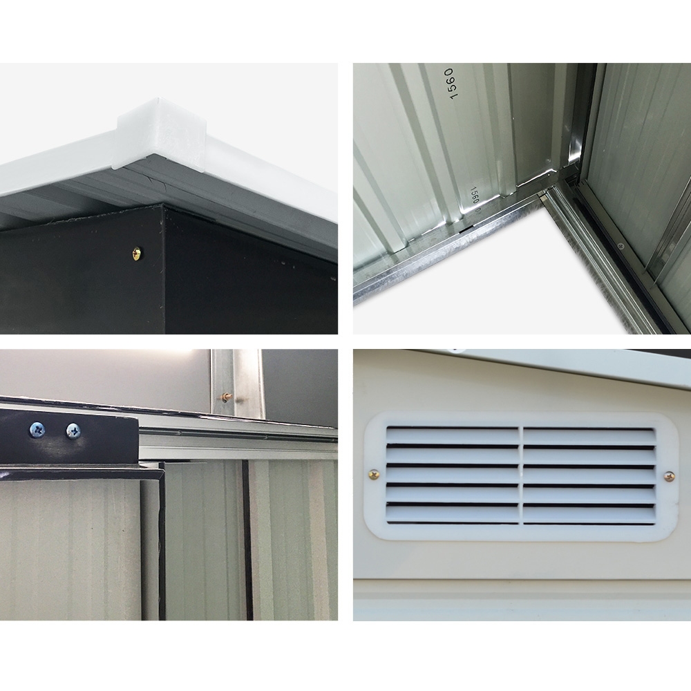 Giantz Garden Shed 2.58x2.07M Sheds Outdoor Storage Workshop Metal Shelter Sliding Door - Image 6