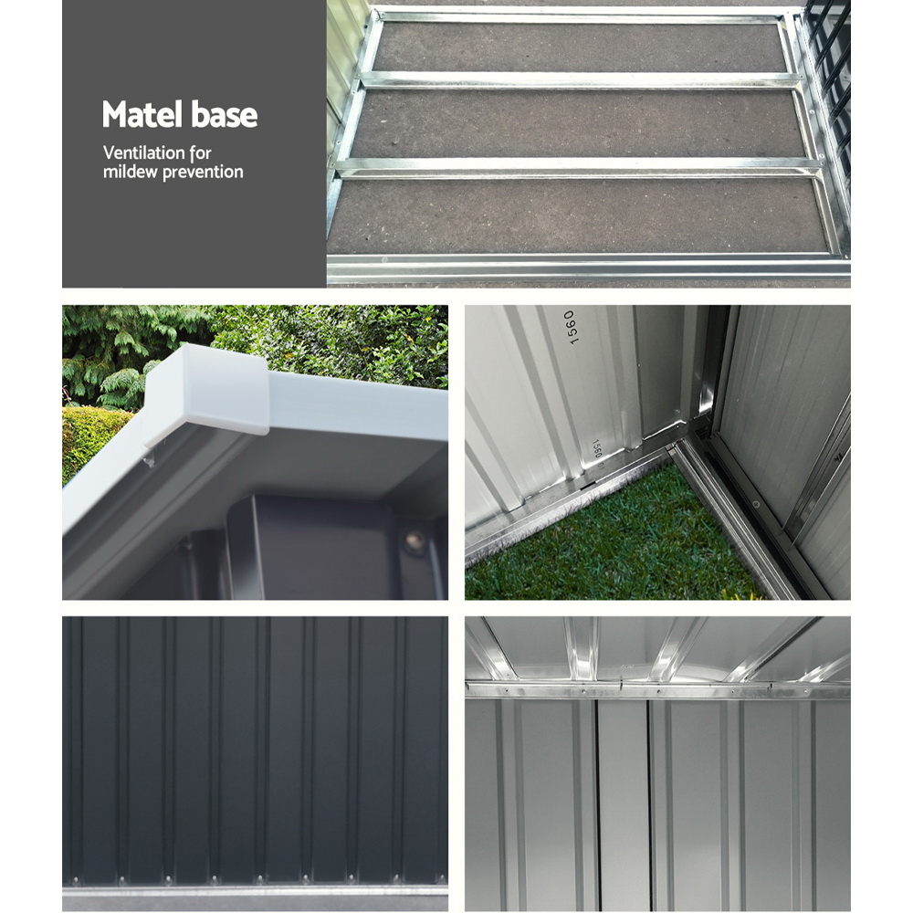 Giantz Garden Shed 2.49x1.04M Sheds Outdoor Tool Storage Workshop House Steel 2 in 1 - Image 6