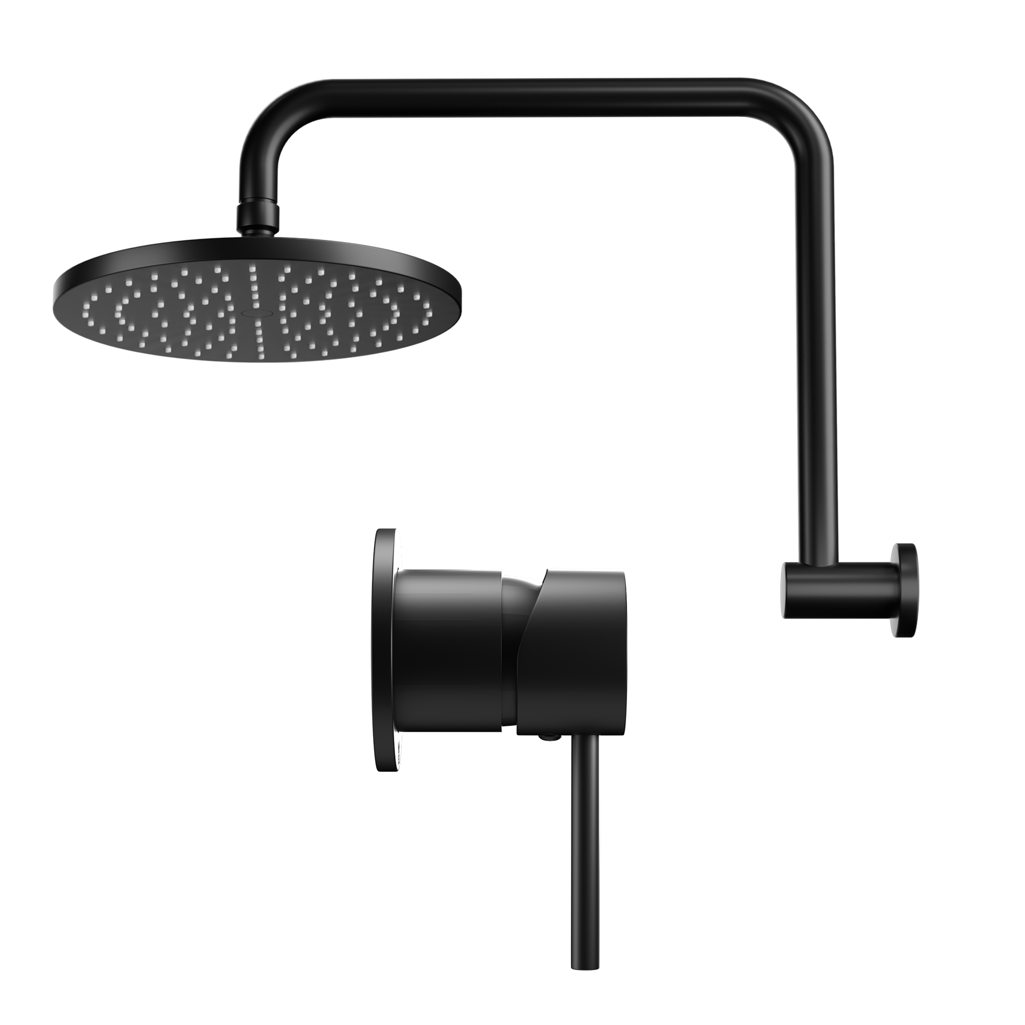 Cefito 9'' Rain Overhead Swivel Shower Head with Wall Bathroom Mixer - Image 4