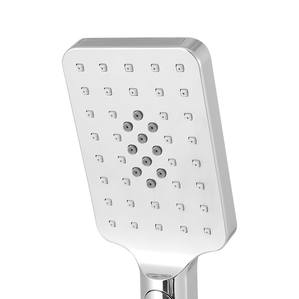 Handheld Shower Head 3.1'' High Pressure 3 Spray Modes Square Chrome - Image 3