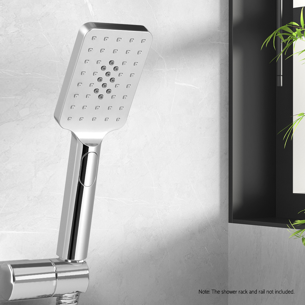 Handheld Shower Head 3.1'' High Pressure 3 Spray Modes Square Chrome - Image 5