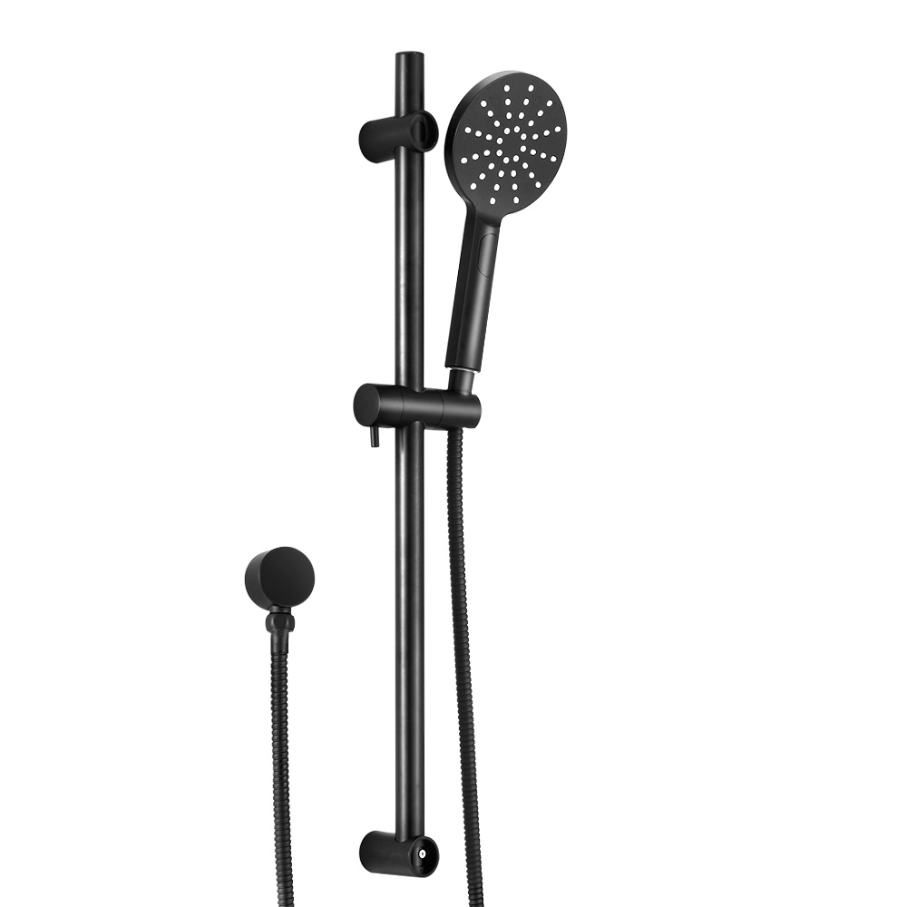 Handheld Shower Head Wall Holder 4.7'' High Pressure Adjustable 3 Modes Black - Image 1