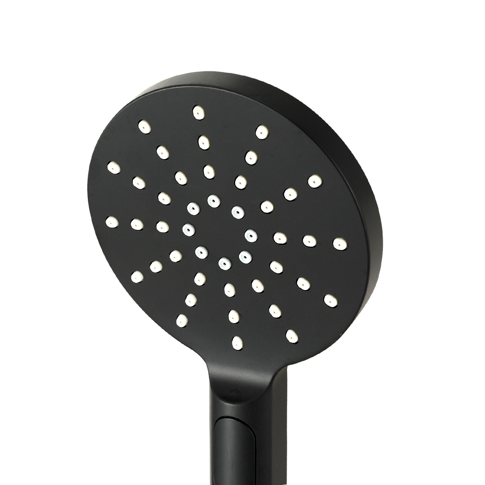 Handheld Shower Head Wall Holder 4.7'' High Pressure Adjustable 3 Modes Black - Image 3
