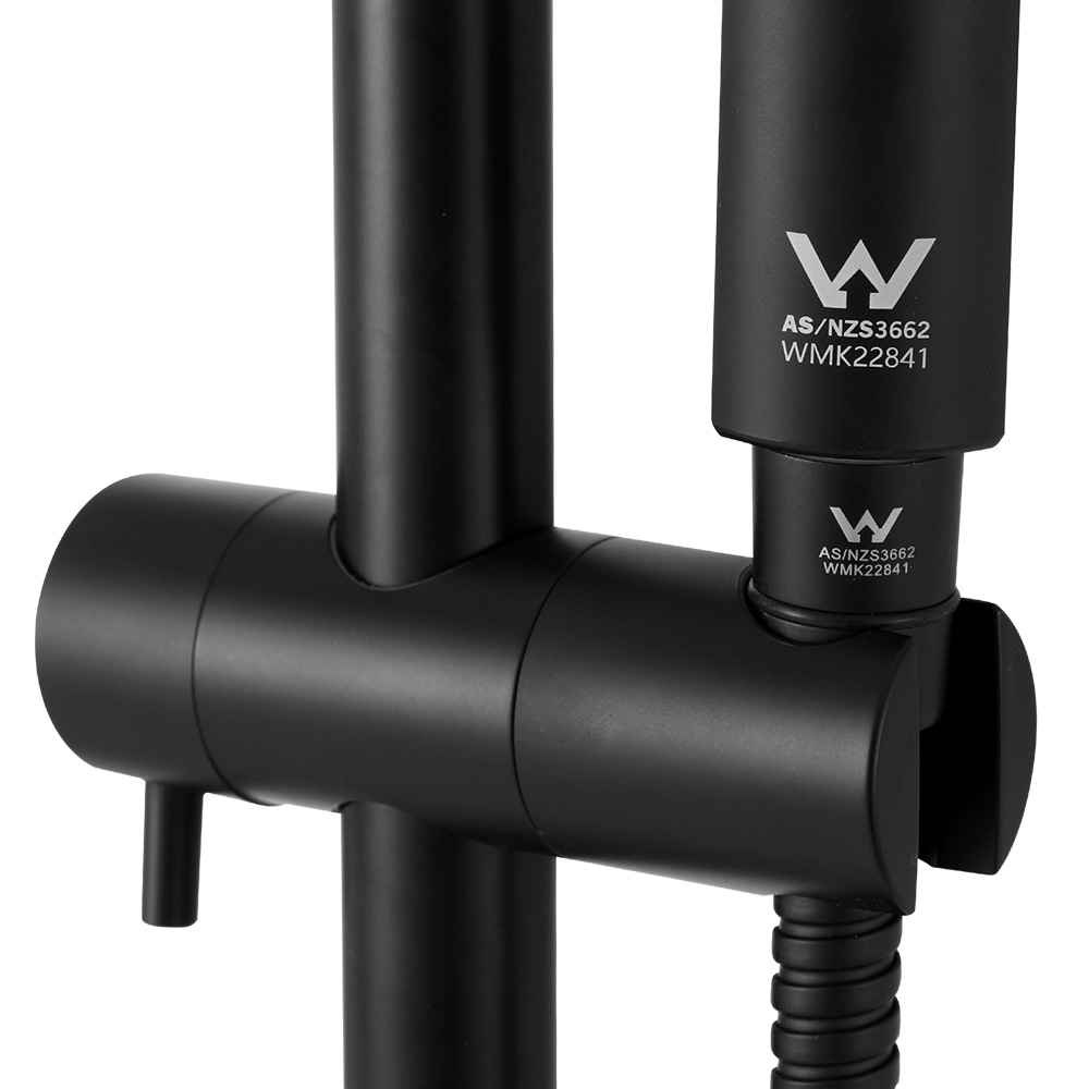 Handheld Shower Head Wall Holder 4.7'' High Pressure Adjustable 3 Modes Black - Image 4