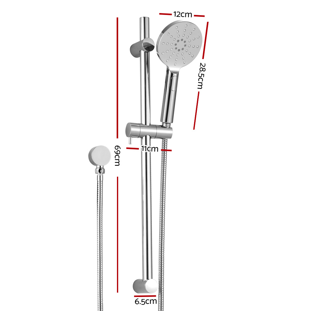Handheld Shower Head Wall Holder 4.7'' High Pressure Adjustable 3 Modes Chrome - Image 2
