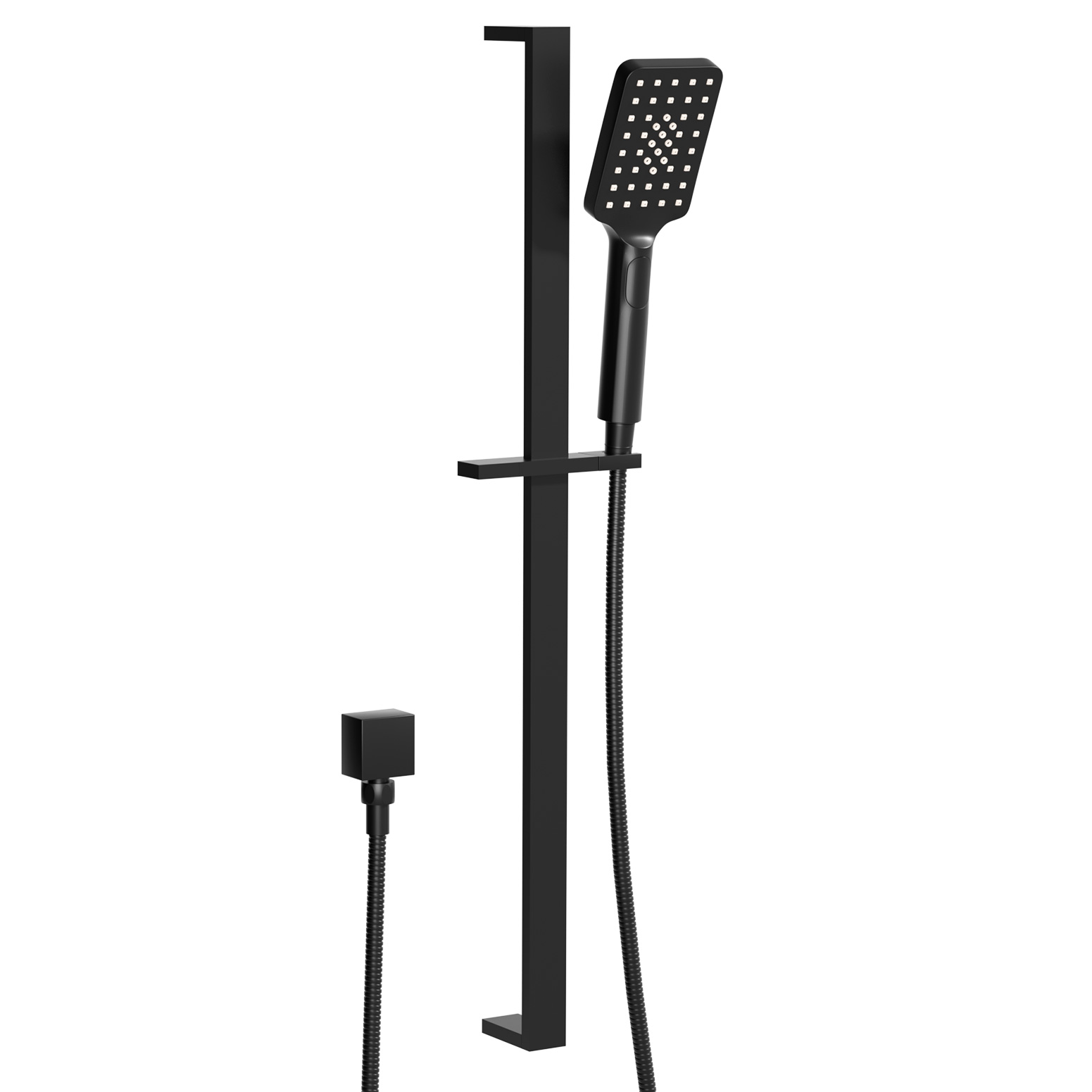 Handheld Shower Head Set 3.1'' High Pressure Black - Image 1