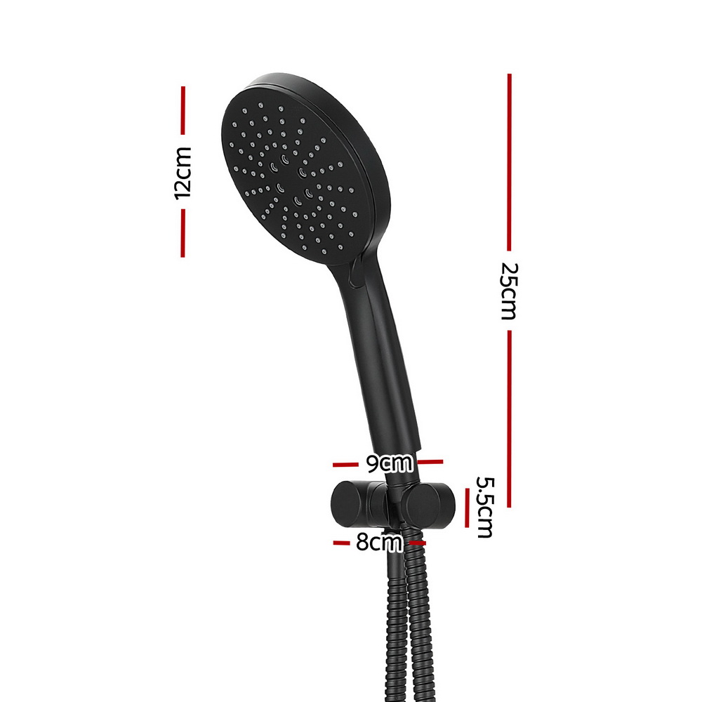 Handheld Shower Head Holder 4.7'' High Pressure Black - Image 2