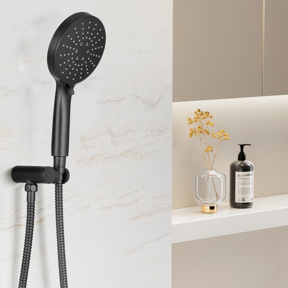 Handheld Shower Head Holder 4.7'' High Pressure Black - Image 6