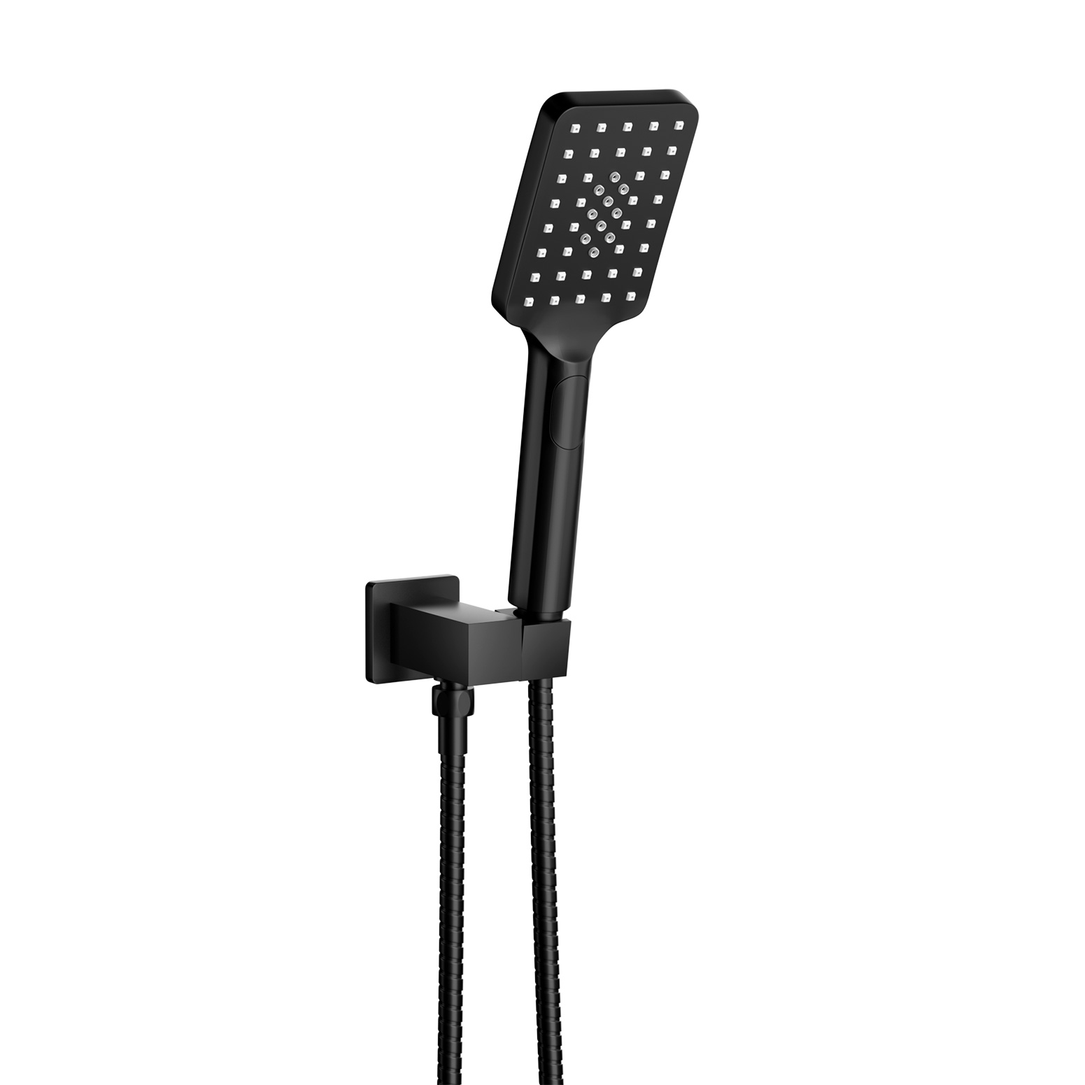 Handheld Shower Head Holder 3.1'' High Pressure Black - Image 1