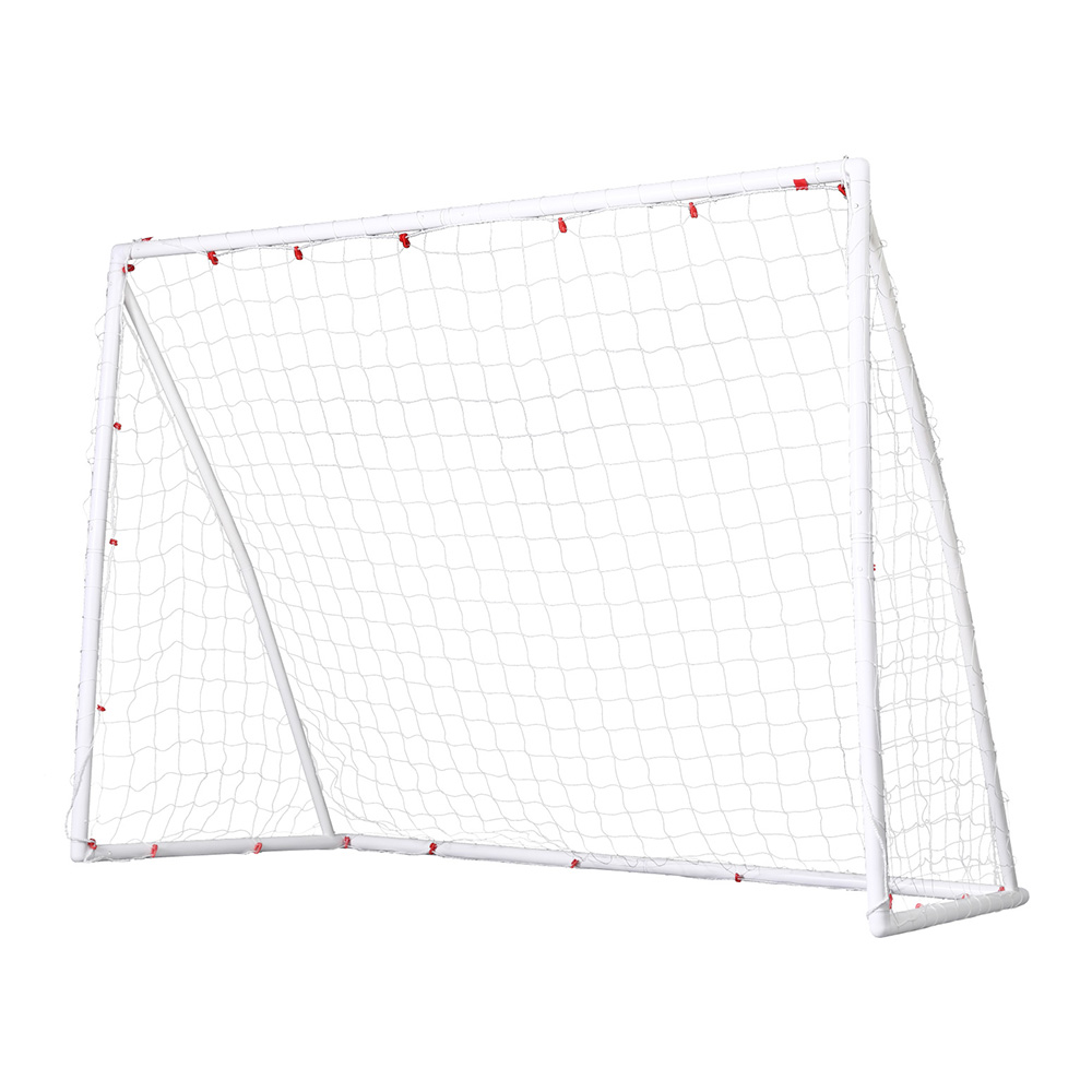 Everfit 8FT Soccer Football Goal Net UPVC Frame with PE Mesh Weatherproof Portable Goals for Backyard Training Competitive Play - Image 1