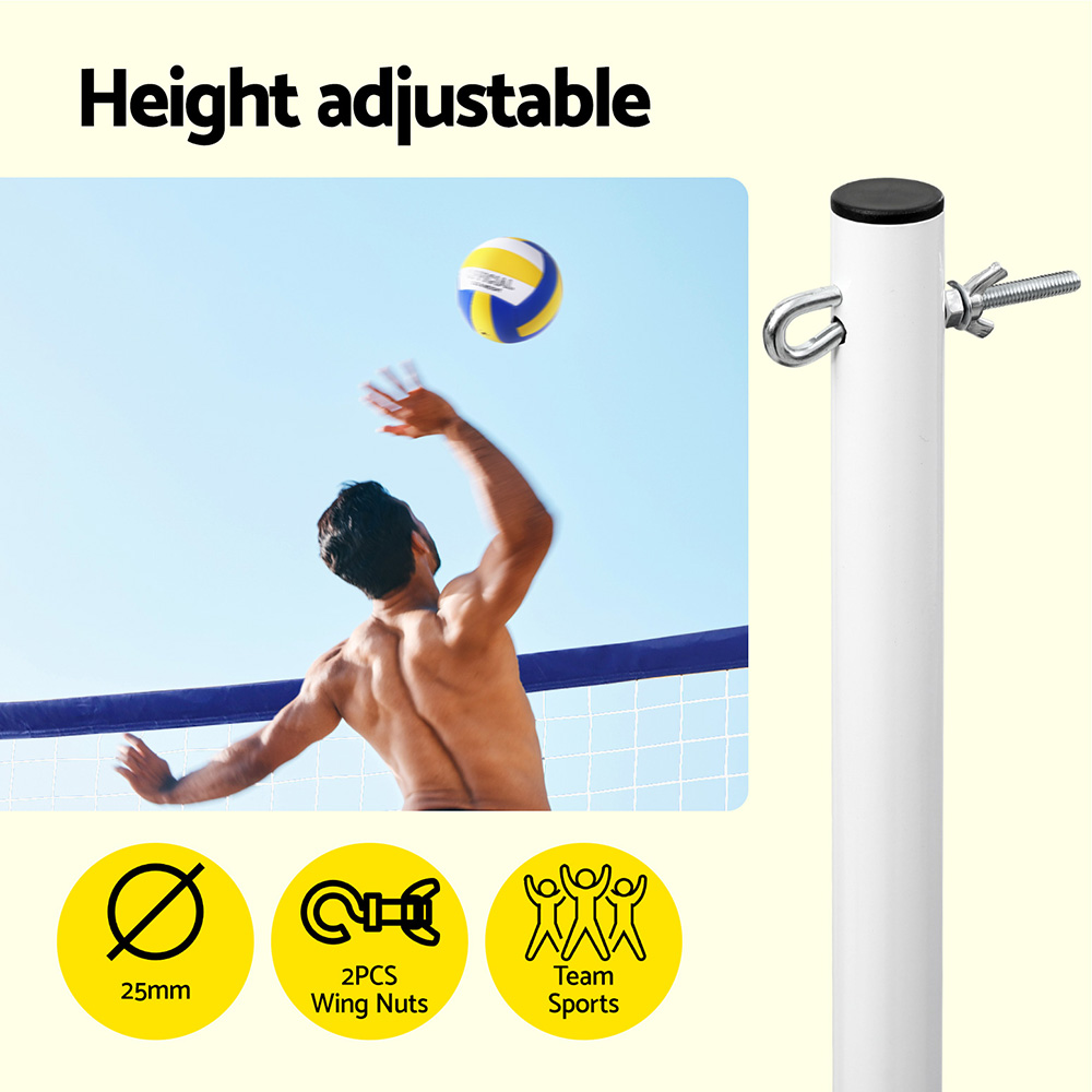Everfit 6M Portable Volleyball Net Set Adjustable Height Multi-Sport Net with Ball and Bag - Image 5
