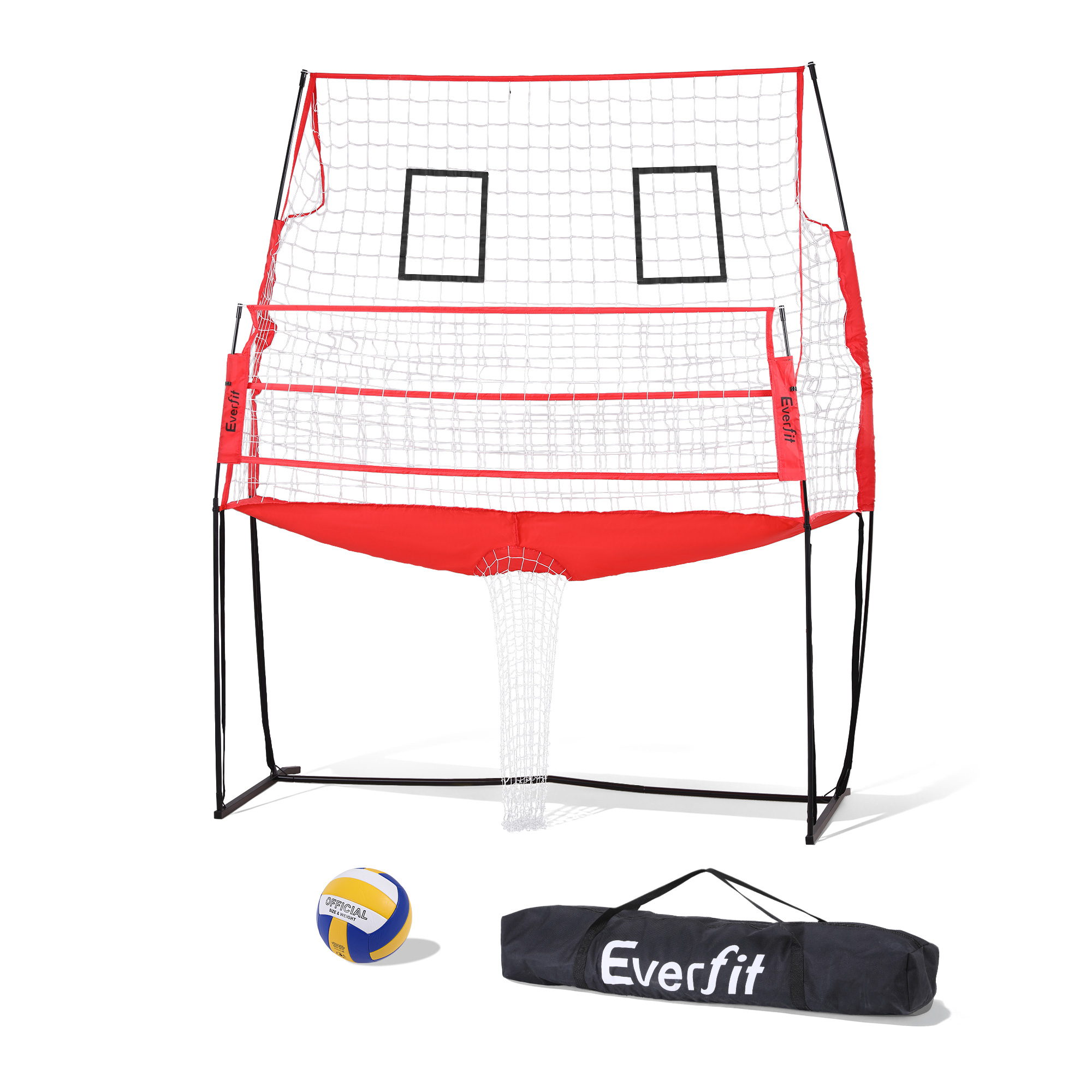 Everfit 8ft Volleyball Net Training Equipment Adjustable Height Portable with Ball and Bag - Image 1