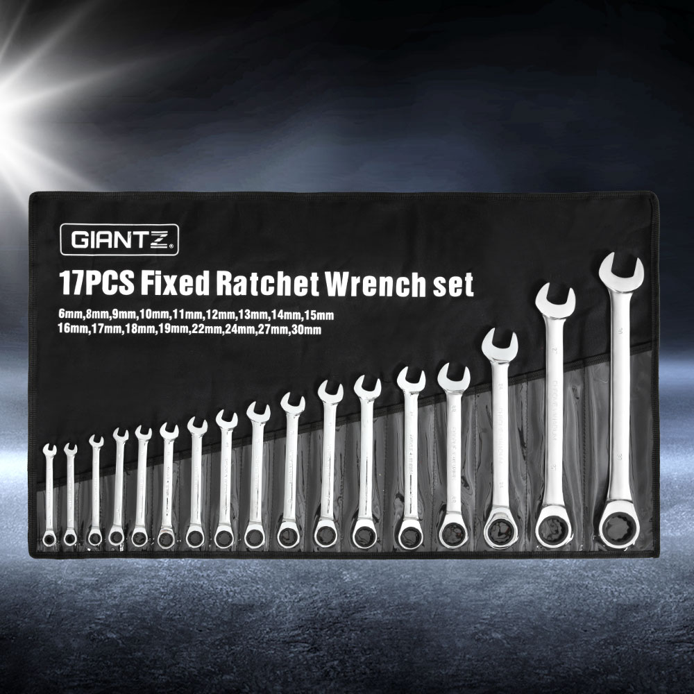 Giantz 17pcs Ratchet Spanner Set Metric 6MM-30MM - Image 5