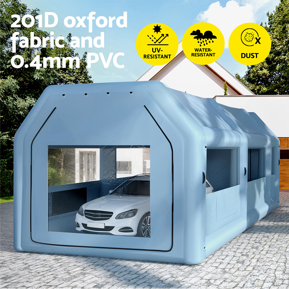 Giantz Inflatable Spray Booth 10X5M Car Paint Tent Filter System 2 Blowers - Image 4