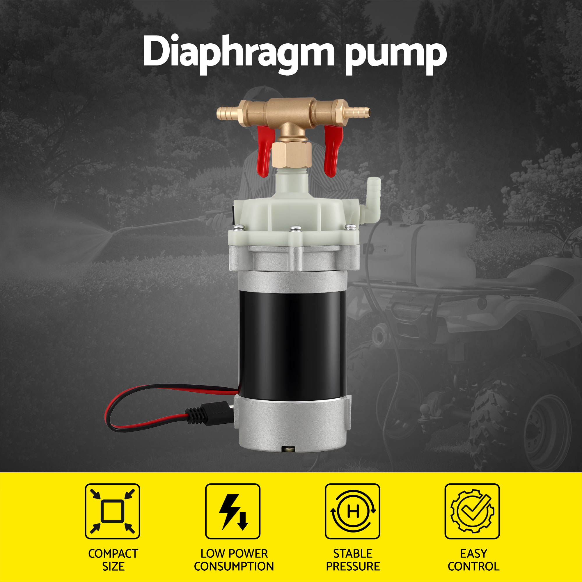 Giantz Garden Pump Sprayer Pressure Sprayer Pump 12V Diaphragm Sprayer Pump - Image 4