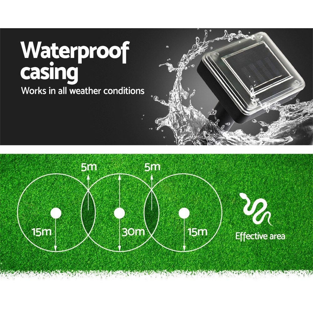 Vermitrap Set of 4 Ultrasonic Solar Powered Snake Repellent - Image 6