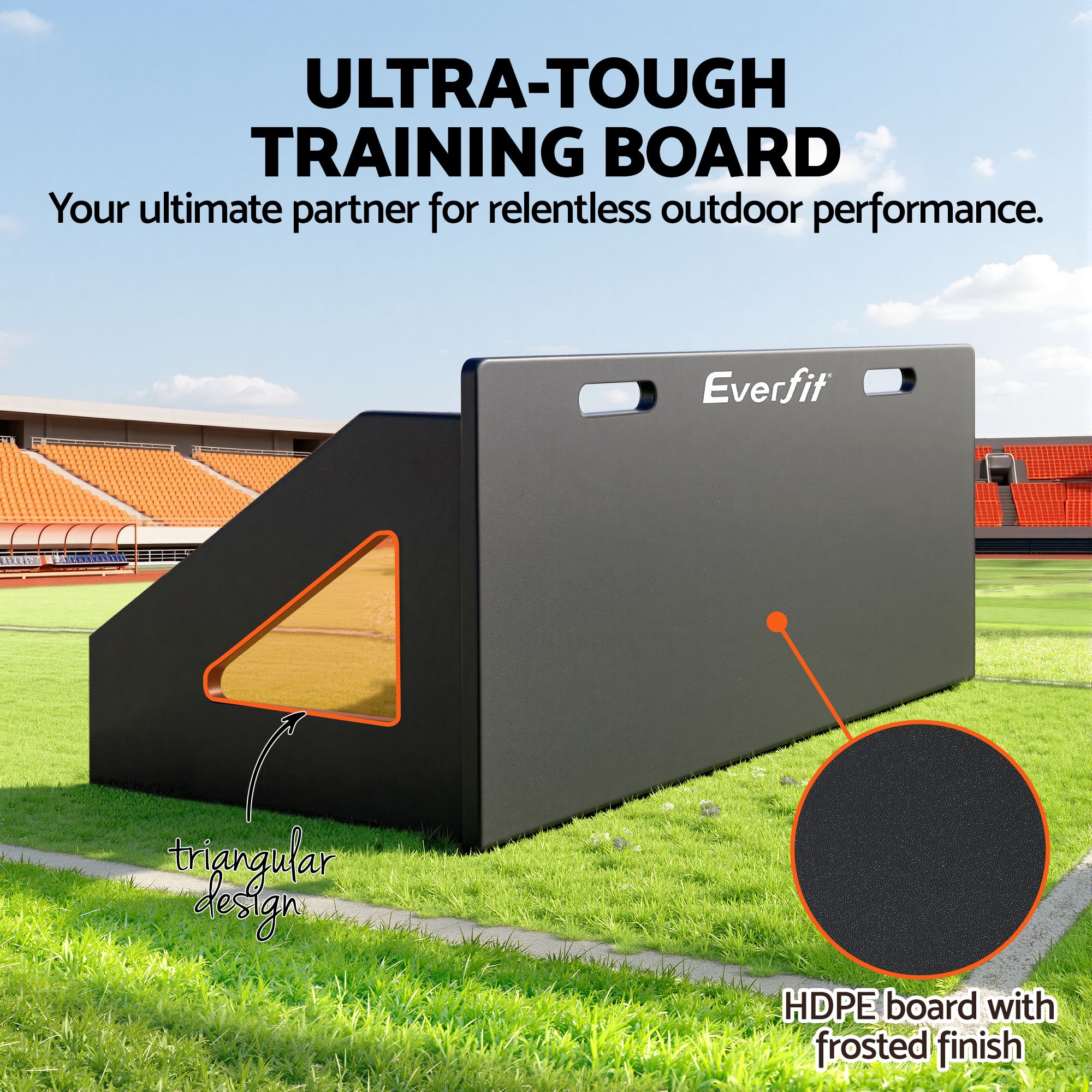 Everfit Soccer Rebounder Board 80cm x 30cm Football Rebound Wall with 2 Angles - Image 5