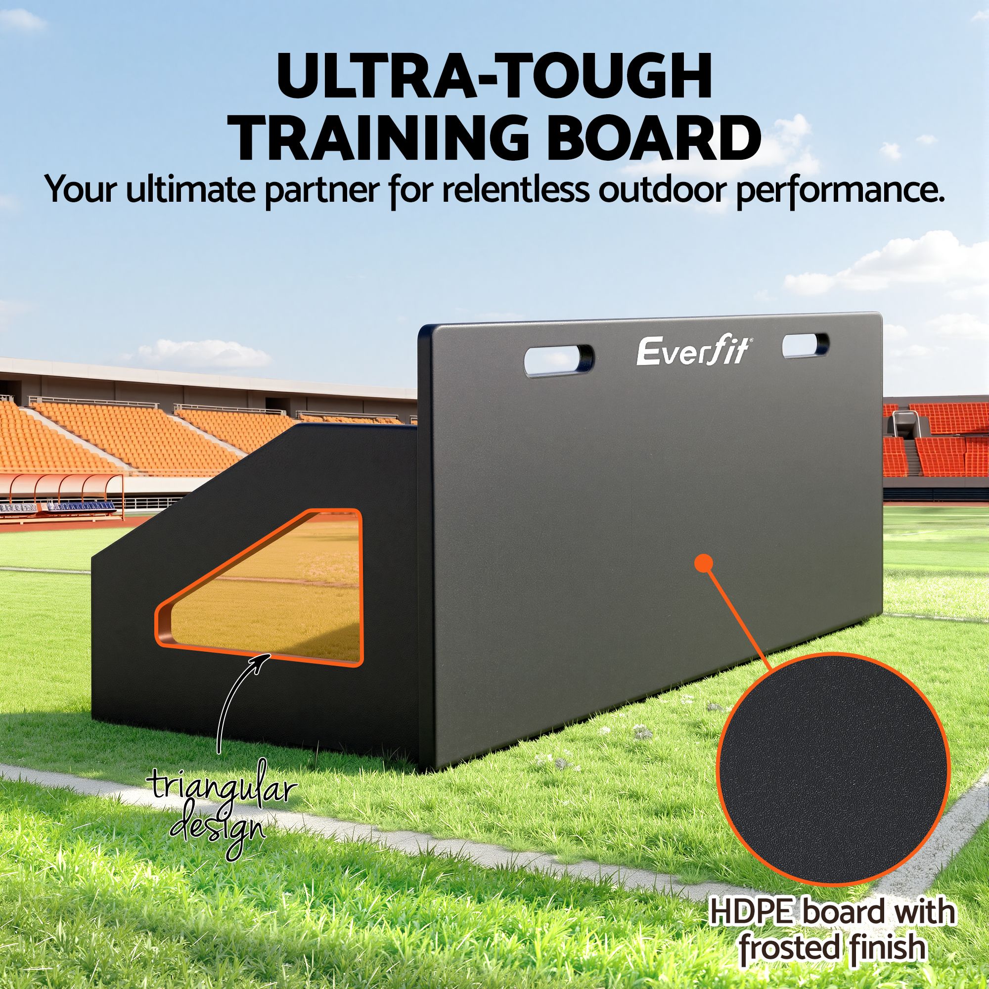 Everfit Soccer Rebounder Board 100x40cm Football Rebound Wall with 2 Angles - Image 5