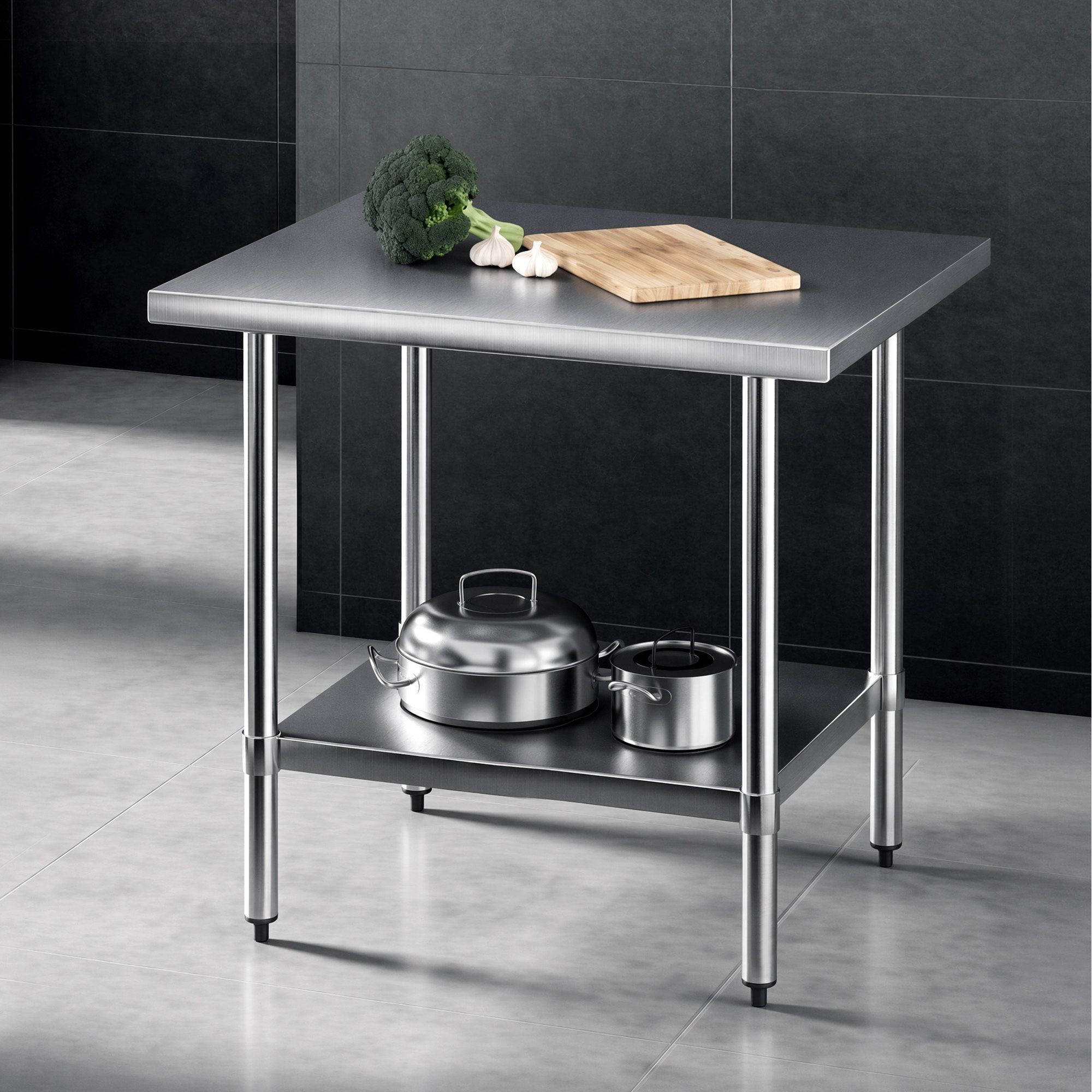 Cefito 914x762mm Stainless Steel Kitchen Bench 430 - Image 1