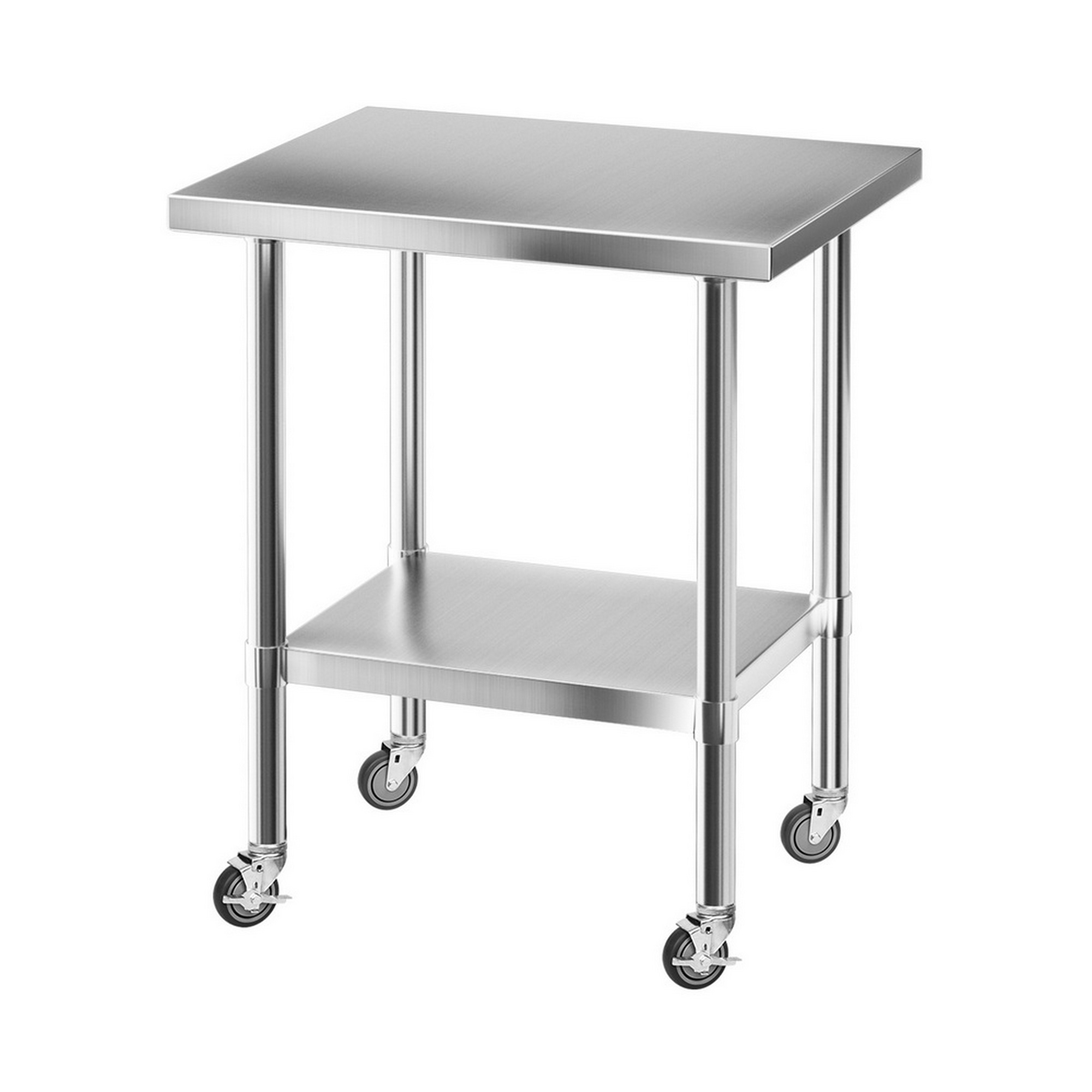 Cefito Stainless Steel Kitchen Bench w/ Splashback 760x610MM 430 - Image 1
