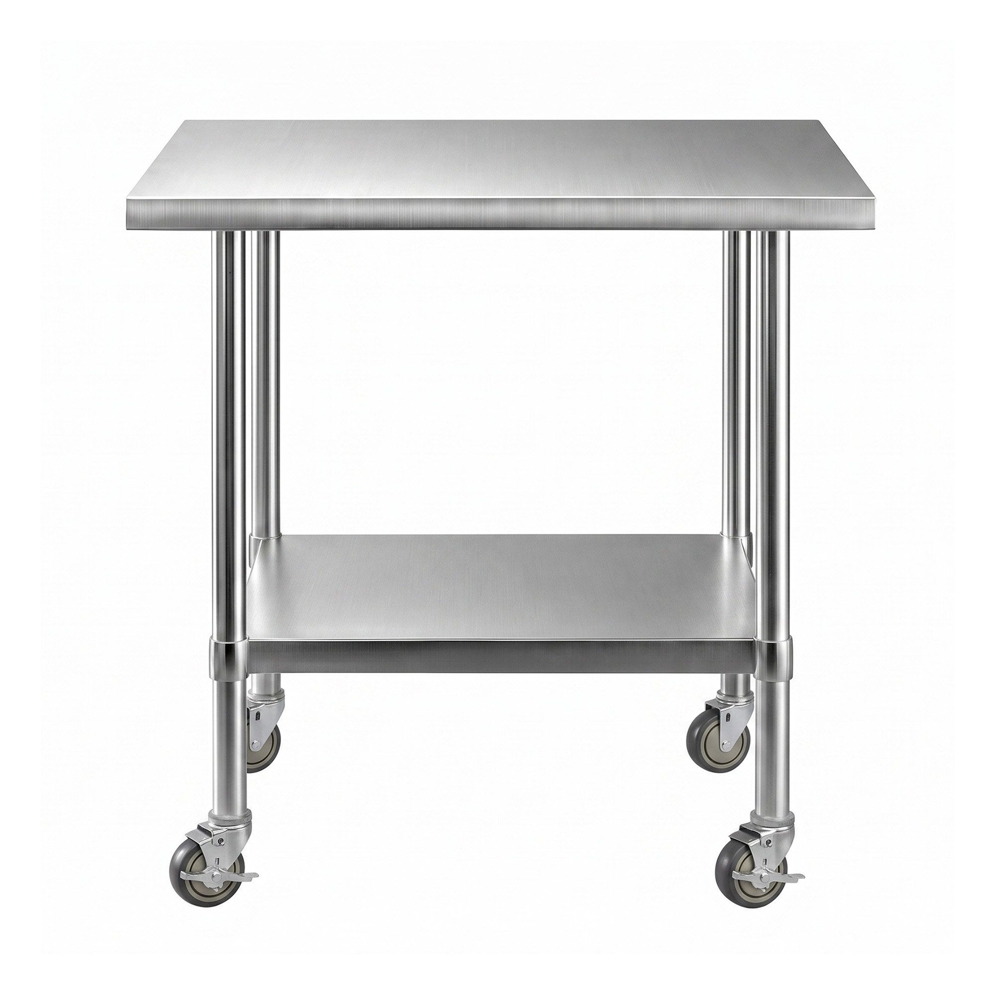 Cefito 914x762mm Stainless Steel Kitchen Bench w/ Splashback Work Table Prep Bench Commercial 430 - Image 4