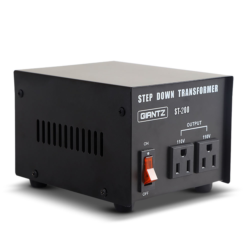Giantz Step Down Transformer 200W 240V TO 110V Stepdown Voltage Converter AU-US - Image 1
