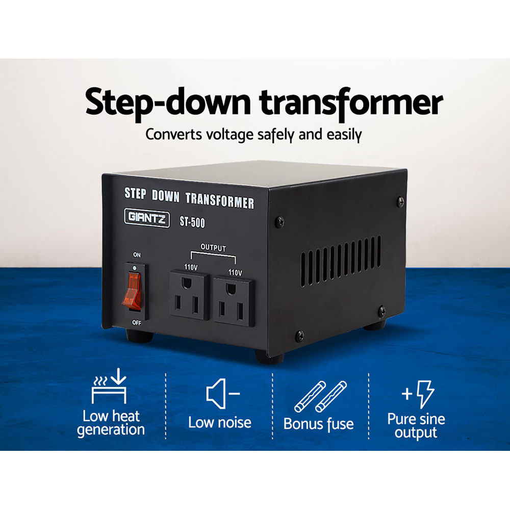 Giantz Step Down Transformer 500W 240V TO 110V Stepdown Voltage Converter AU-US - Image 3