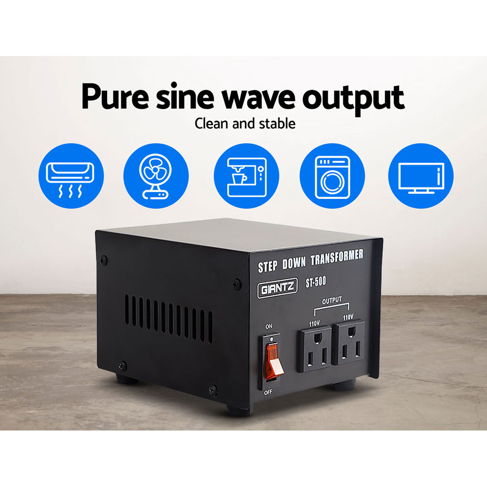 Giantz Step Down Transformer 500W 240V TO 110V Stepdown Voltage Converter AU-US - Image 5