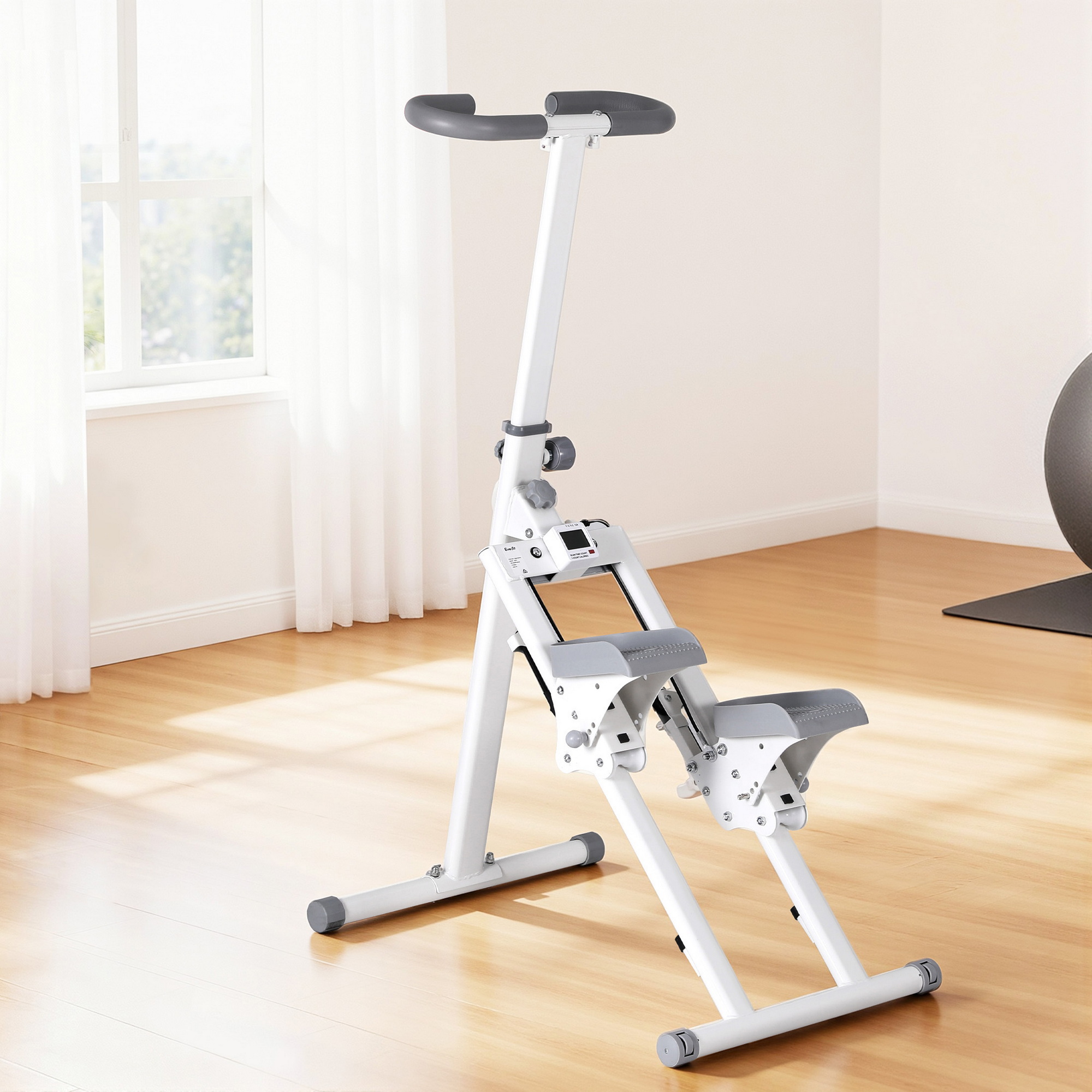 Everfit Step Machine Stair Climber for Home Gym Exercise Foldable LED Display Adjustable Handlebar - Image 1