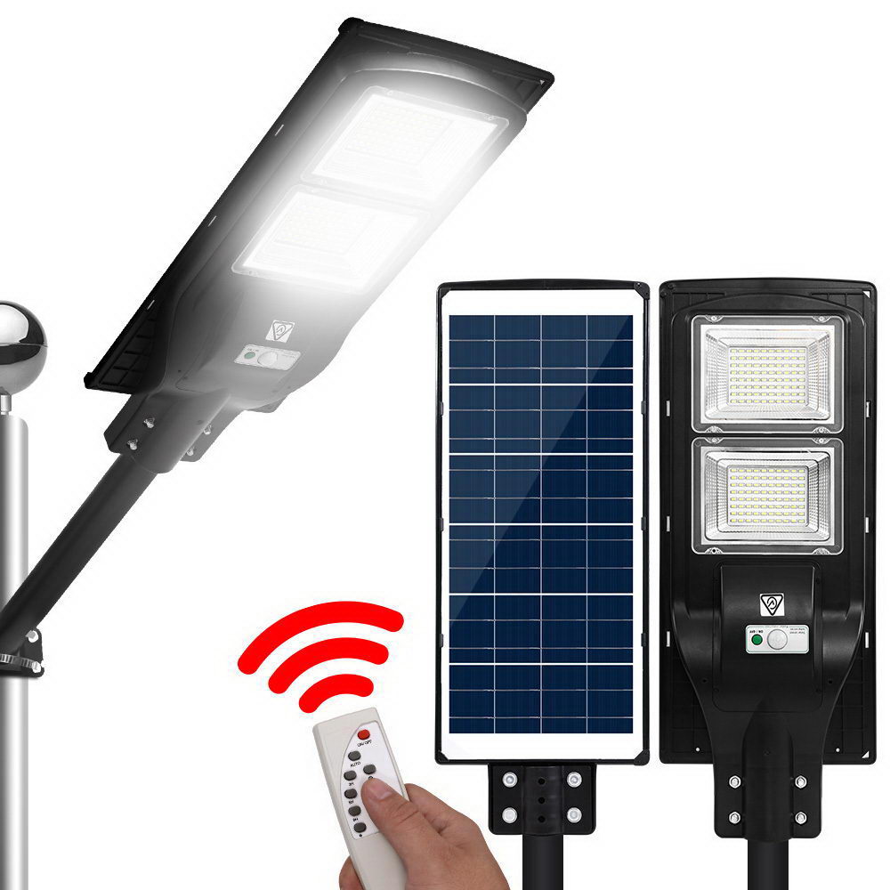 Leier 160 LED Solar Street Light 120W Flood Motion Sensor Remote Outdoor Wall Lamp - Image 1