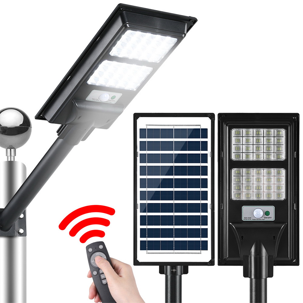Leier 160 LED Solar Street Light Flood Motion Sensor Remote - Image 1