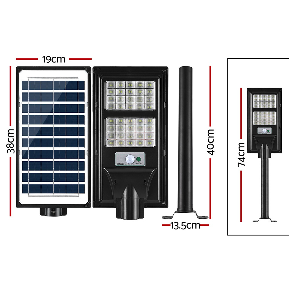 Leier 160 LED Solar Street Light Flood Motion Sensor Remote - Image 2