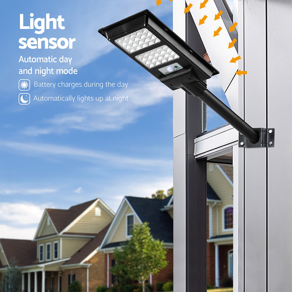 Leier 160 LED Solar Street Light Flood Motion Sensor Remote - Image 4