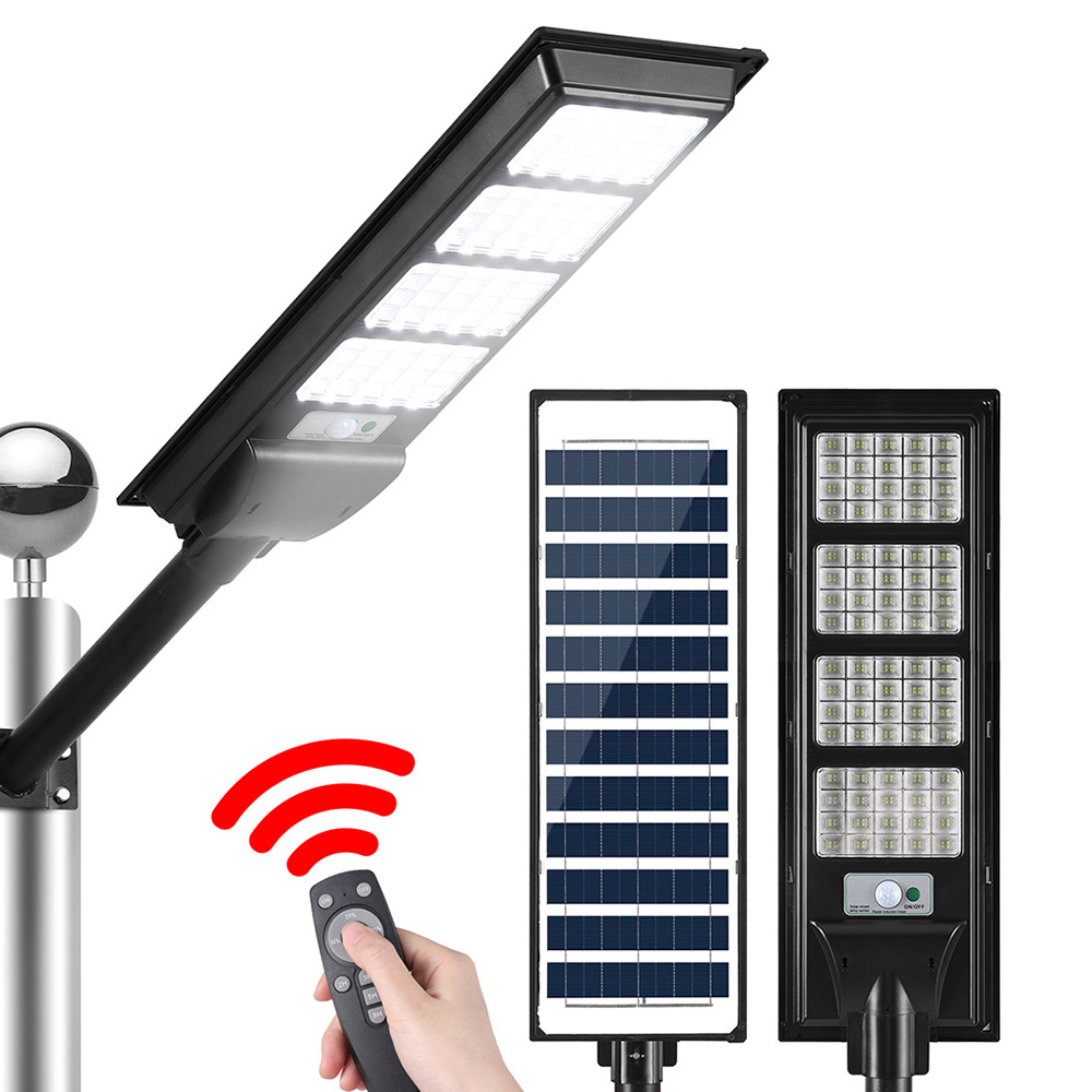 Leier 320 LED Solar Street Light Flood Motion Sensor Remote - Image 1