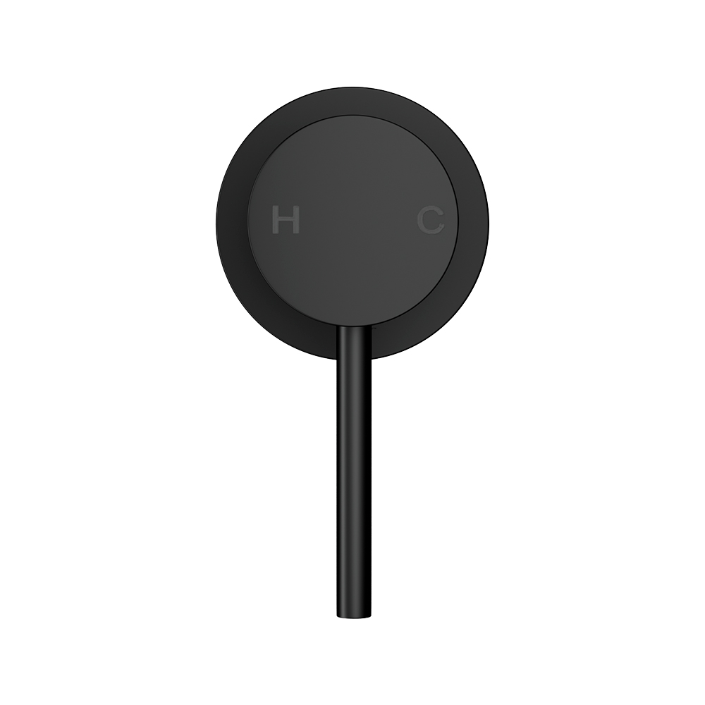 Cefito Basin Mixer Wall Tap Round Brass Faucet Shower Bathtub Black - Image 3