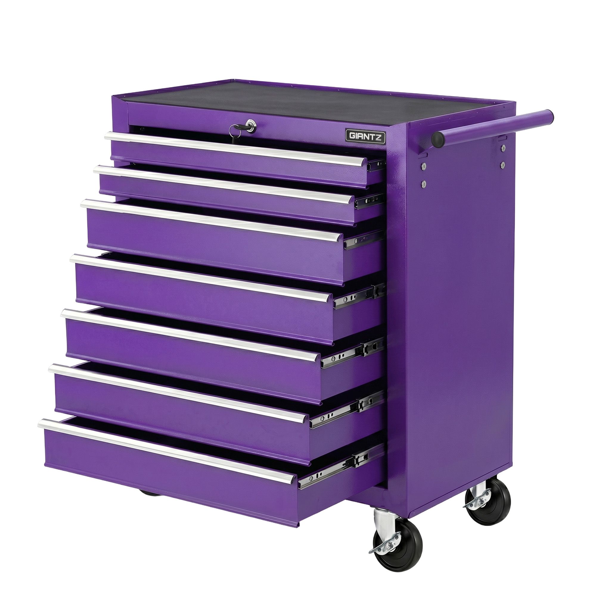 Giantz 7-Drawer Tool Chest Trolley Cabinet Toolbox Heavy Duty Garage Storage Organiser Purple - Image 7
