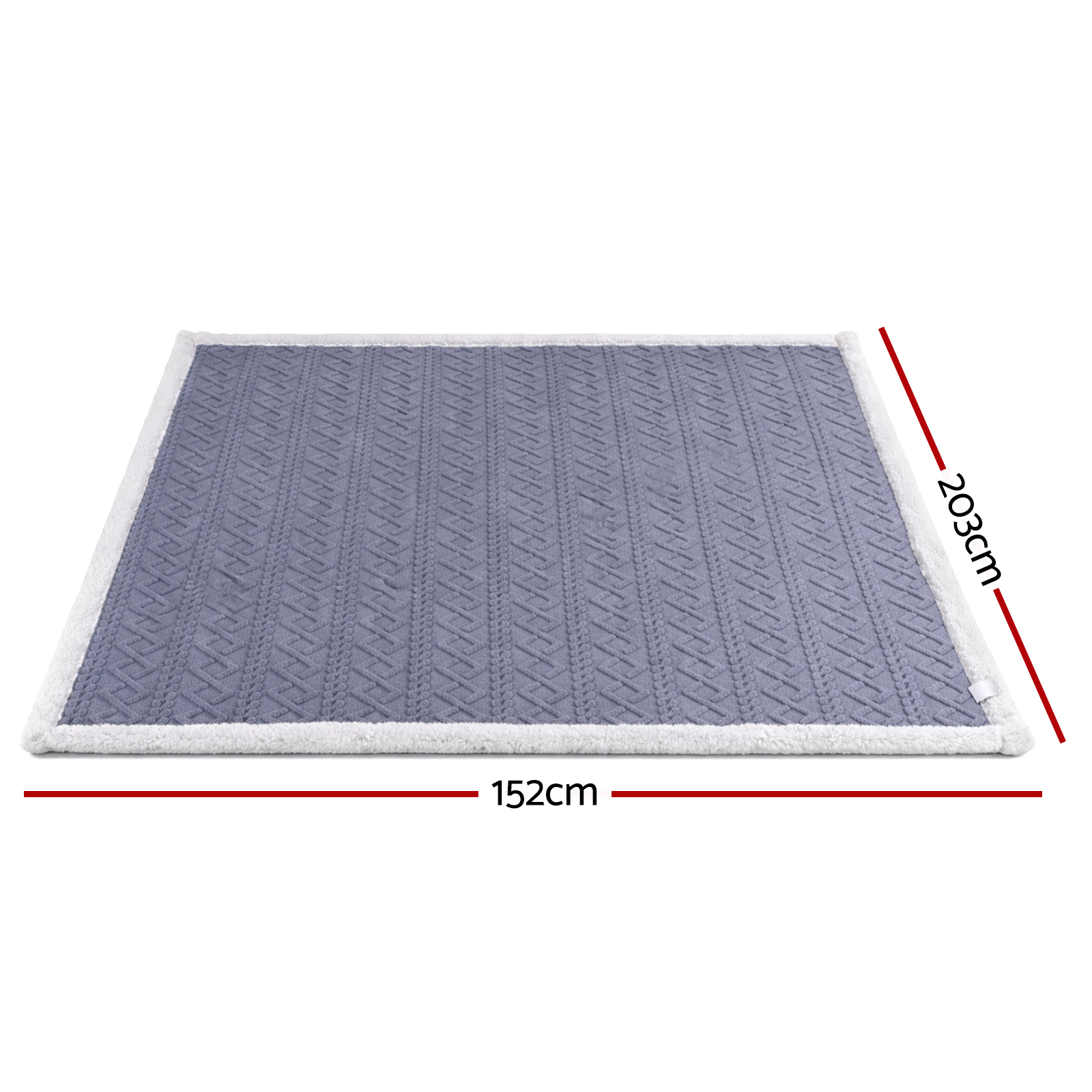 Giselle 152x203cm Throw Blanket Double-Sided Fleece Lightweight For Sofa Couch Bed Queen - Image 3
