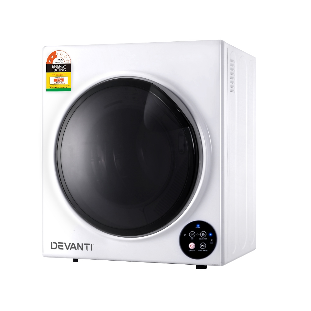 Devanti Tumble Dryer 5kg Fully Auto Black - Image 1