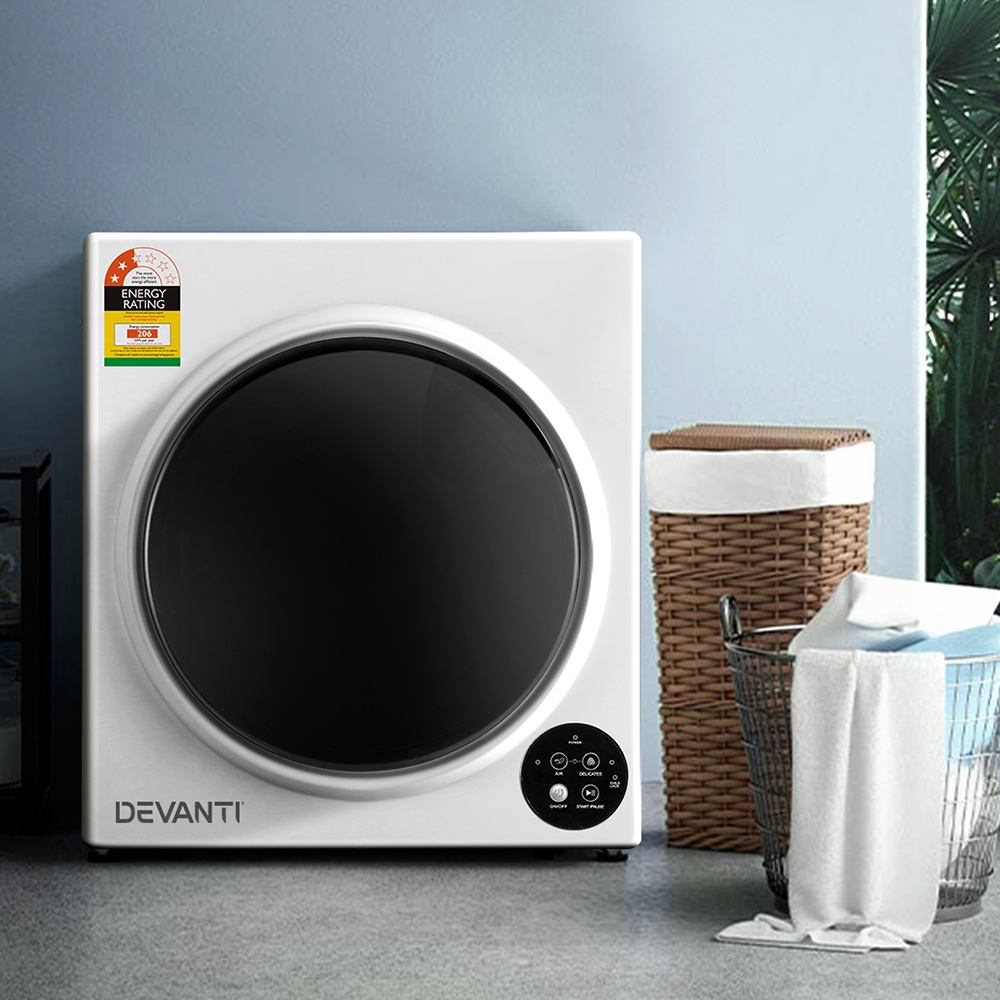 Devanti Tumble Dryer 5kg Fully Auto Black - Image 7