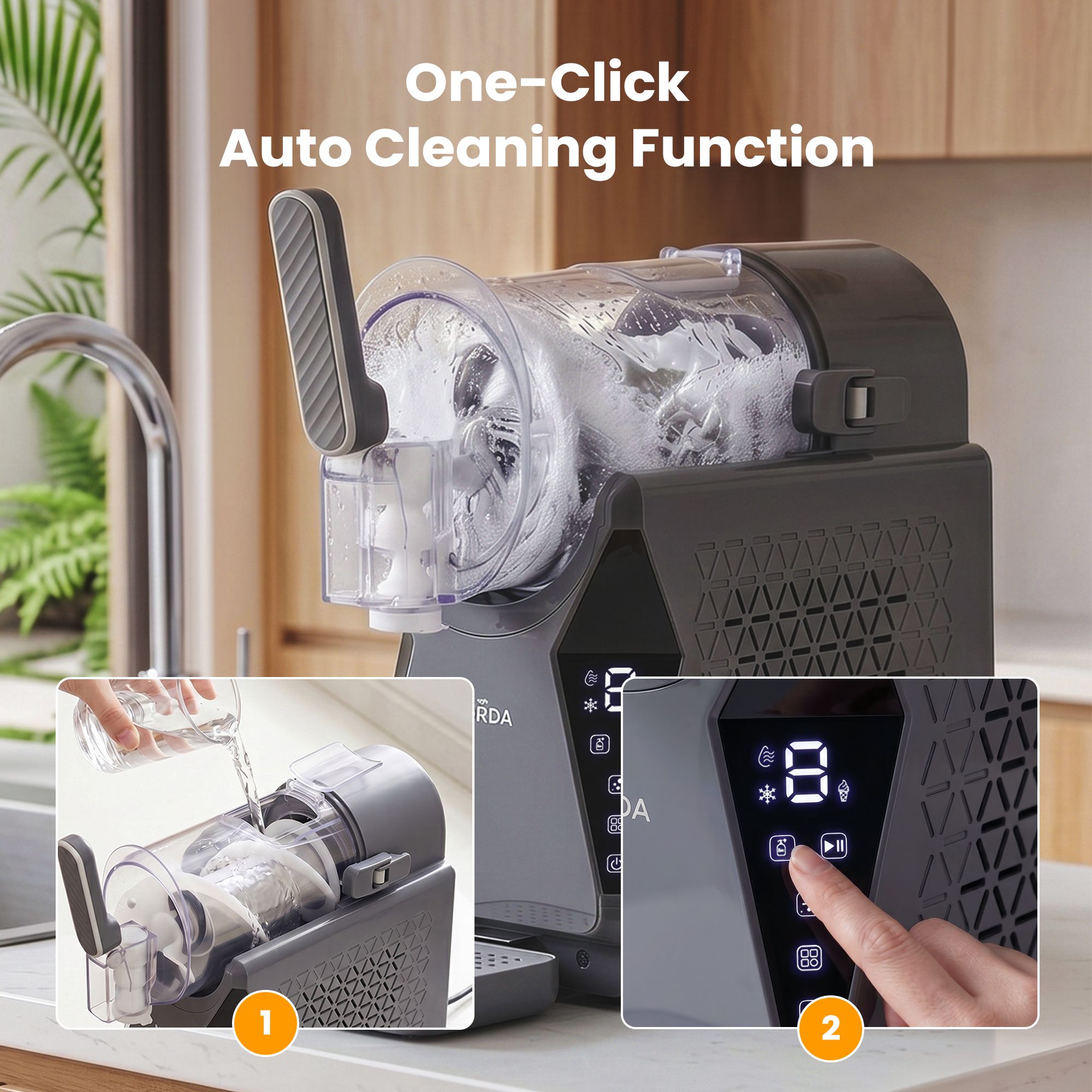 NORDA 1.3L Slushie Machine Frozen Drink Maker Slushy Ice Cream Maker No Ice Compressor Touchscreen for Home BBQ Party - Image 8