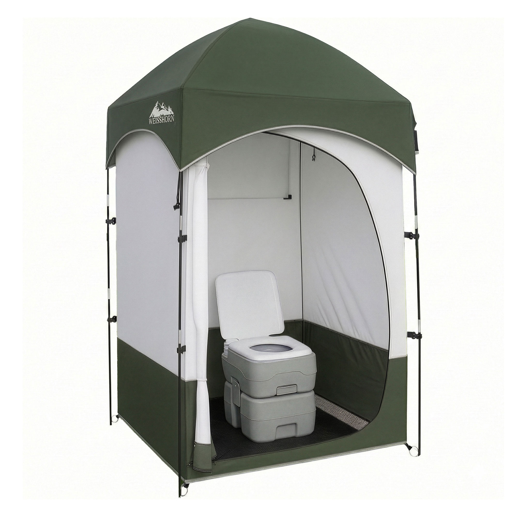 Weisshorn 20L Portable Camping Toilet Shower Tent Changing Room Outdoor Loo Set - Image 1