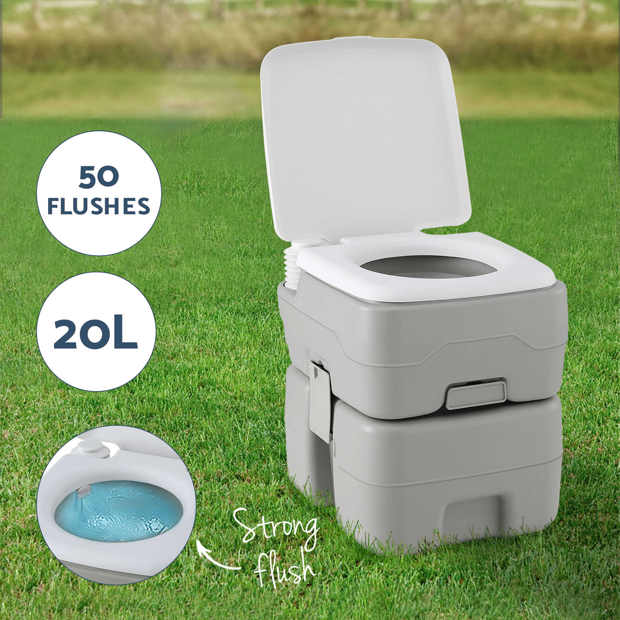 Weisshorn 20L Portable Camping Toilet Shower Tent Changing Room Outdoor Loo Set - Image 8