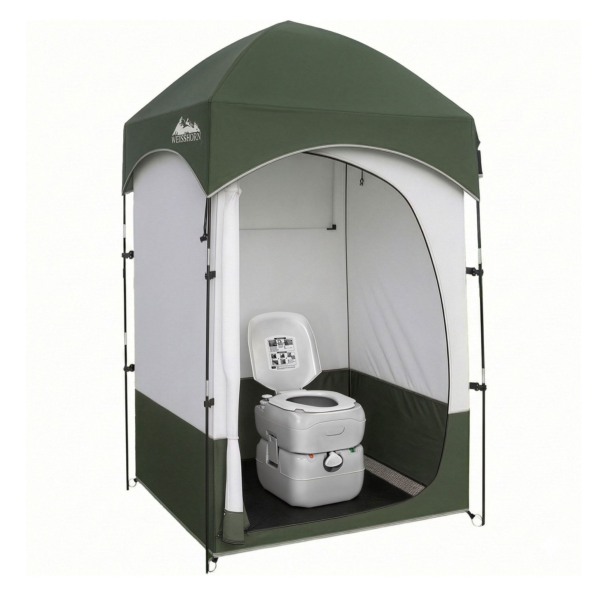 Weisshorn 22L Portable Camping Toilet Shower Tent Changing Room Outdoor Loo Set - Image 1