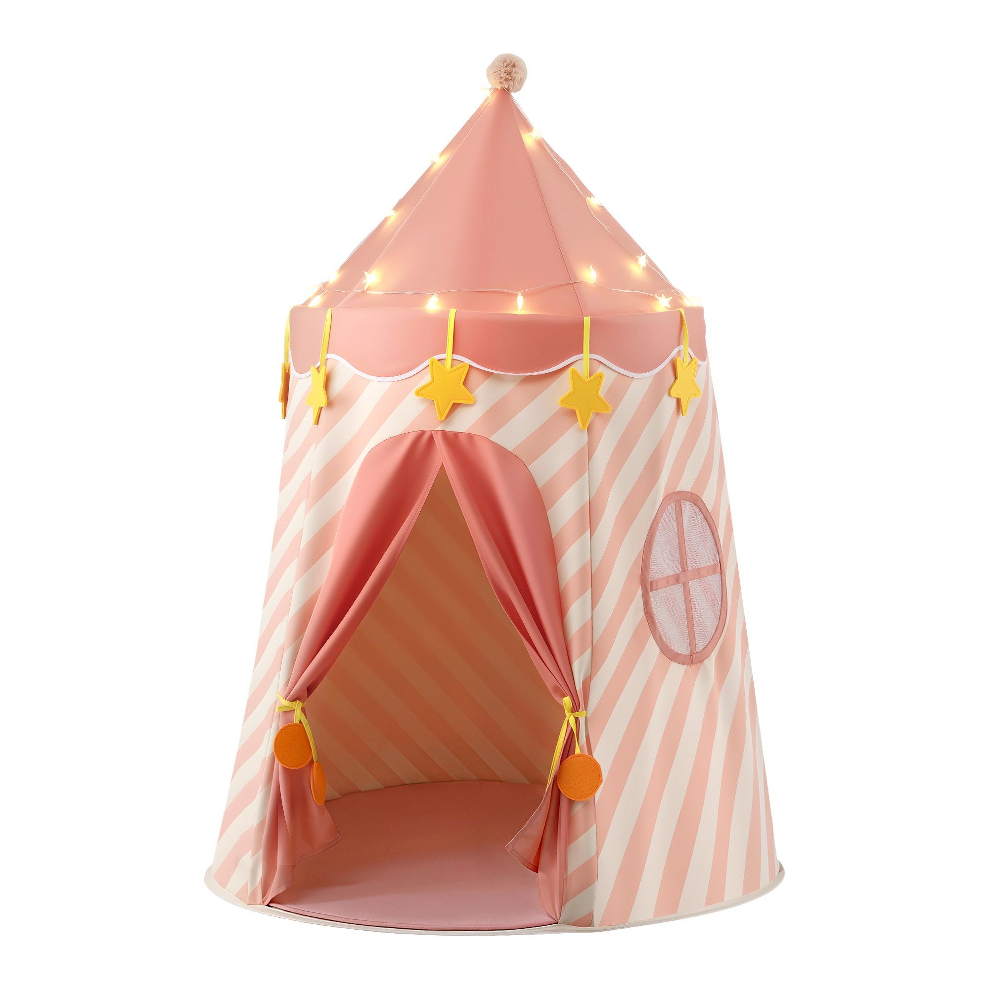 Keezi Kids Play Tent with Star Lights and Window Carry Bag 116cmx153cm Playhouse - Image 8