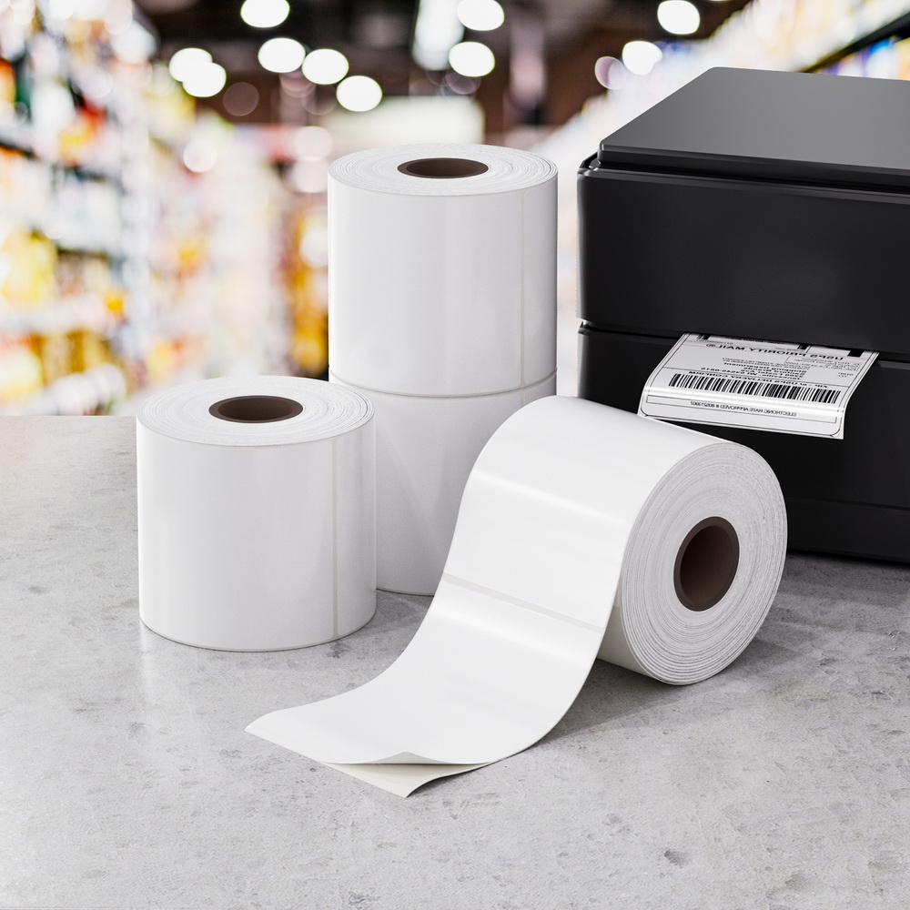 4 Rolls Direct Thermal Labels Paper Printer Paper BarcodeÂ Shipping Stickers - Image 5