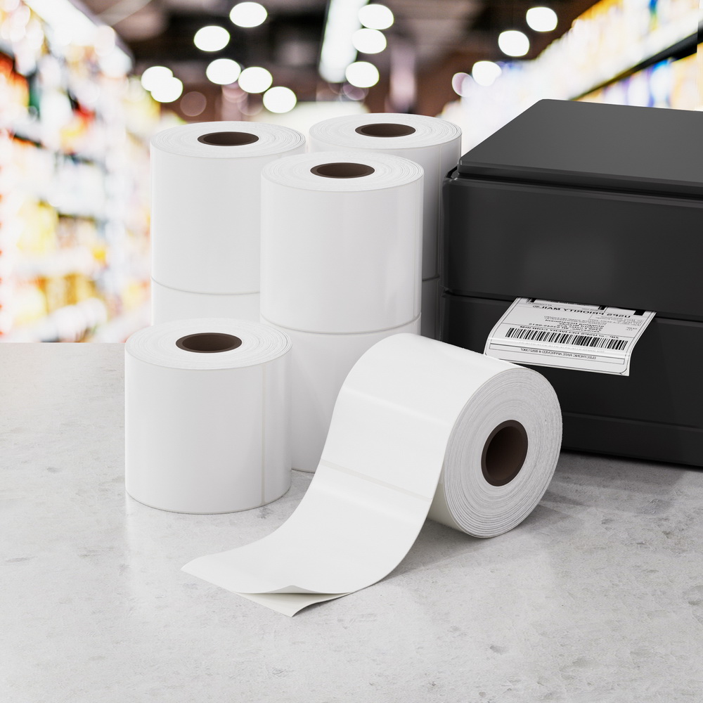 8 Rolls Direct Thermal Labels Paper Printer Paper Barcode Shipping Stickers - Image 5