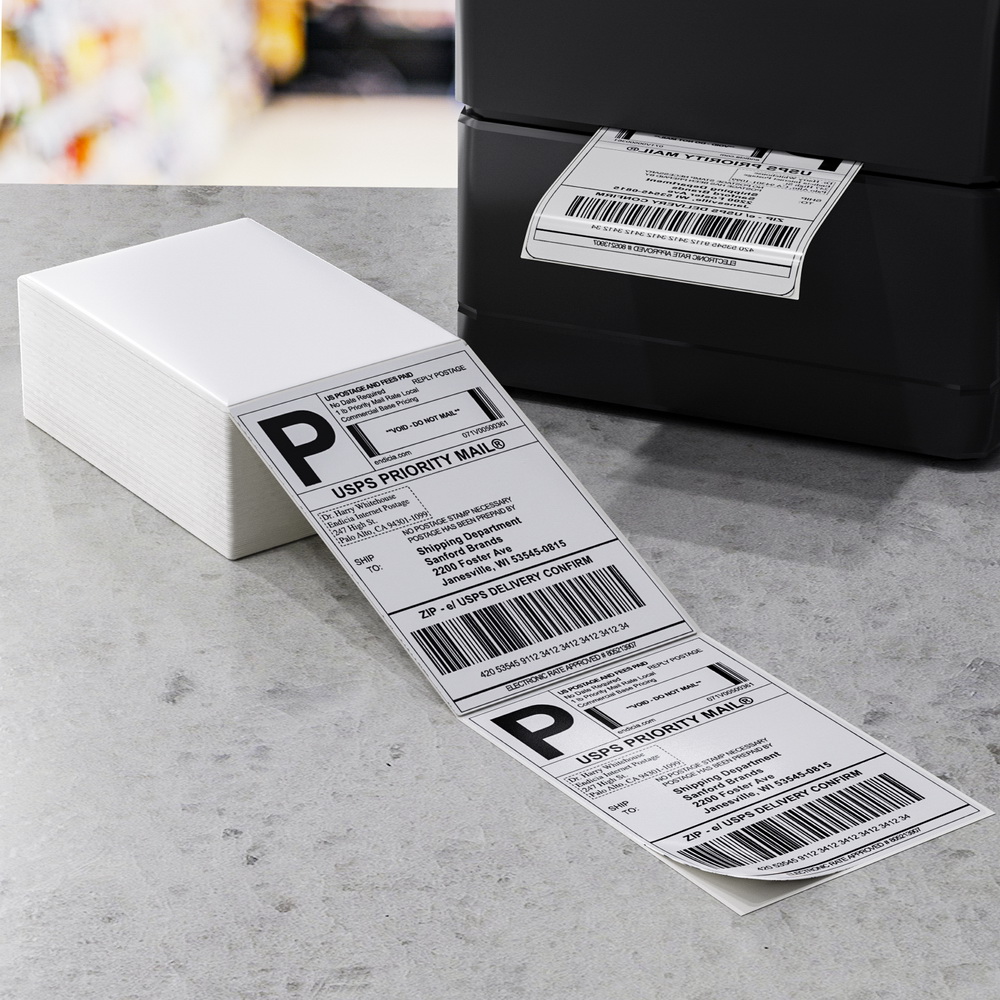 500 Sheets Direct Thermal Labels Adhesive Printer Paper Barcode Shipping Sticker - Image 5